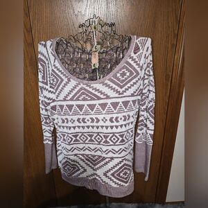 Aztec print sweater